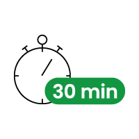 Installation up to 30 minutes